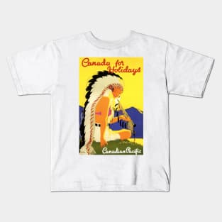 Vintage Travel - Canadian Pacific Kids T-Shirt